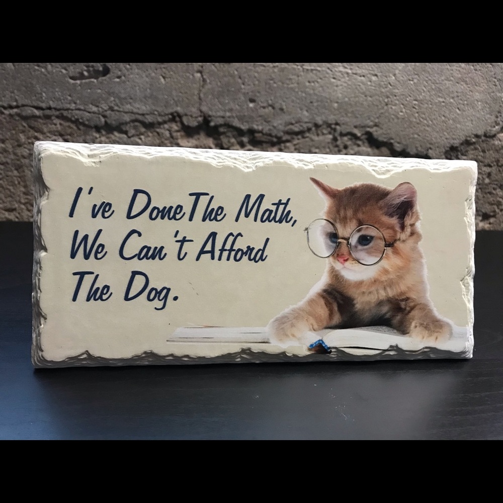 Decorative Freestanding Cat Plaque